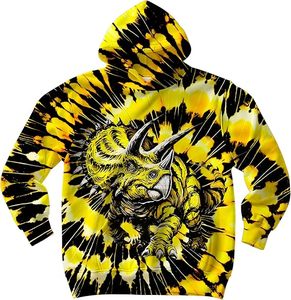 Nouveau sweat à capuche tie-dye pour homme, coupe classique, motif spirale tricoté, décontracté, pour l'été, avec poche - Product Image 6