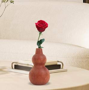 Vase à fleurs en bois de haute qualité, arrangement créatif, décoration d'intérieur, ornement artisanal, fourniture en gros de vases à fleurs en bois - Product Image 1