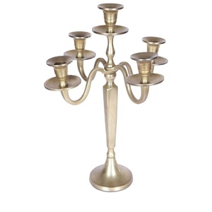 Luxury Handmade Crystal Votive Candelabra 5-<b>Candle</b> Decoration New Design Metal <b>Pillar</b> Tealight Holder Design for Weddings Decor - Product Image 4