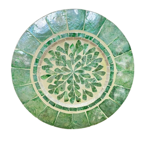 Radiant Shell Charger Plate Boho Style Placemat for Modern Beach Wedding and Luxury <b>Kitchen</b> Storage - Product Image 1