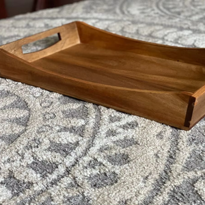 Bandeja de Servir de Madera de Bambú |   Vajilla para Desayuno y Café |   Decoración Rústica para el Hogar - Product Image 1