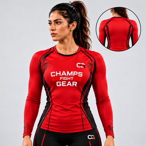 Custom OEM <b>Women</b> Muay Thai Compression Top Breathable MMA <b>Rash</b> <b>Guard</b> Fitness Workout Martial Arts Training Gear - Product Image 2