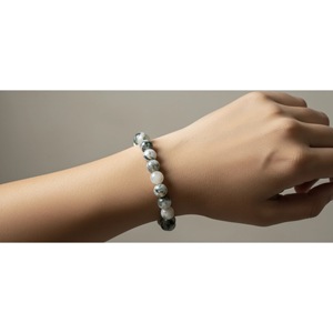 Dendrite Agate Beaded <b>Healing</b> Crystal <b>Bracelet</b>-Natural Handcrafted Wholesale India - Product Image 2