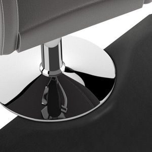 Tappetino Antiscivolo per Salone di Bellezza 3.5'x 3.5'x 1/2'' Nero con Poligoni e Forme Rotonde all'Interno - Product Image 2