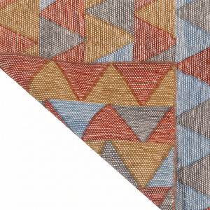 Alfombra DECORDEC Beige Marfil de Lana con Diseño Geométrico de Diamantes, Ecológica, Antideslizante, con Textura Lineal en Relieve, Hecha a Mano, Gruesa y Contemporánea - Product Image 5