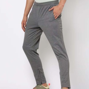 Pantalon de survêtement gris en coton pour homme Falcon Enterprises, taille élastique, poches latérales, décontracté, respirant, mi-lourd, tricoté - Product Image 2