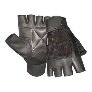 Gants de musculation de qualité supérieure, couleur noire, fonction antidérapante, design personnalisé, gants de sport en cuir pour la musculation - Product Image 2