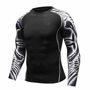 Camiseta de Compresión de Manga Larga para Hombre 2026, Protección UPF50+, Secado Rápido, para BJJ, con Logotipo Personalizado, para Gimnasio, Ecológica y Antibacteriana - Product Image 2