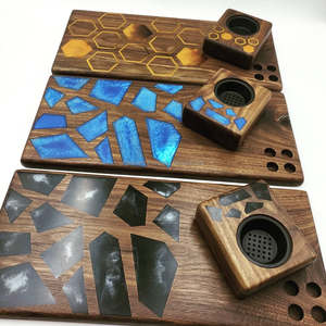 ไม้ธรรมชาติอีพ็อกซี่ทำจากเรซินสุดหรูสำหรับกลิ่นหอมกลิ่นหอมของน้ำมันและถ่านของขวัญเดือนรอมฎอนและของตกแต่งบ้านมัสยิดในเทศกาล - Product Image 1