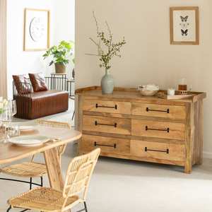 Cómoda de madera de mango con 6 cajones Vandana Ultra Nova - Product Image 1