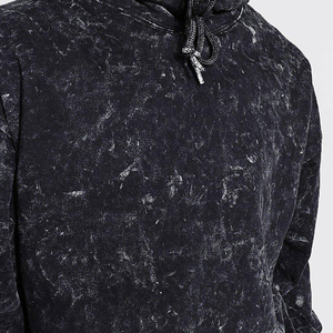 Men's Oversized Hooded Sweatshirt Solid Color Washed 100% Cotton Fleece <b>Lightweight</b> Casual Streetwear Pocket Design Winter - Product Image 6