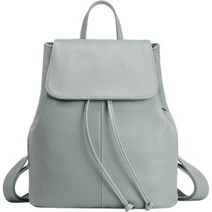 Sac à dos en cuir de buffle véritable souple pour femme, style minimaliste, pour voyages, école, bureau, usage quotidien - Product Image 1
