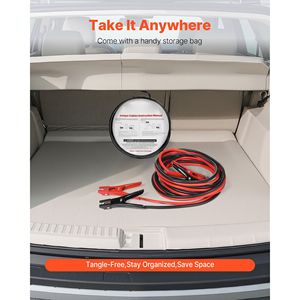 Câbles de démarrage automobiles robustes de 20 pieds, calibre 4, certifiés ROHS, en plastique, pour démarrer les batteries de voitures mortes ou faiblement chargées - Product Image 6