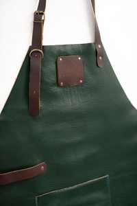 Tablier de Chef Exécutif en Cuir Véritable pour Cuisines de Haute Cuisine, Uniforme Professionnel de Luxe avec Emplacement pour Logo LPN-0262 - Product Image 5