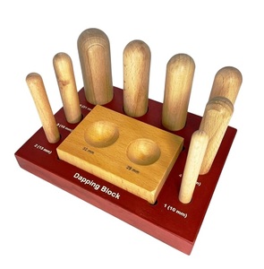 JIPSY Hard Wooden Dapping Doming Block Cube & Punches Set Of 8 <b>Sizes</b> Metal Forming Shaping Jewelry Making Tools And Supplies - Product Image 1
