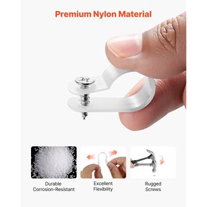 Morsetti per Cavi Tipo R 0,51mm, Confezione da 100, Fissaggio a Vite in Nylon, Clip Elettriche per Gestione Cavi - Product Image 3