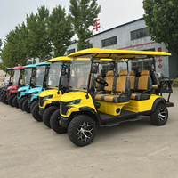 4 voiturettes de golf 6 places voiturette de golf électrique 72v 4 + 2 passagers Buggy de golf tout-terrain électrique de chasse Buggy de golf voiture