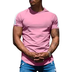 220 Grams Men's Black <b>Polyester</b> Knitted Basic <b>T</b>-<b>Shirt</b> Front Oversized Neck Short Sleeve Loose Fit Casual Streetwear Anti-Shrink - Product Image 3