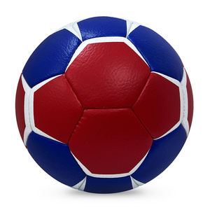 Ballon de football rouge bleu blanc en cuir durable, écologique, confortable, pour entraînement sportif en extérieur, taille 3 - Product Image 4