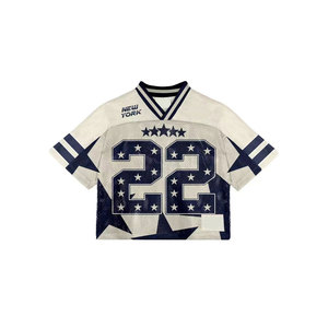 Maillot de football surdimensionné à manches courtes pour homme, marron rose, imprimé numéro 33, col en V, style sportif, longueur courte, tissu en maille respirant - Product Image 3