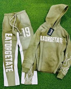 Conjunto de Chándal con Capucha Extra Grande Personalizado para Hombre, Conjunto de Sudadera y Pantalones Deportivos de Primera Calidad, Fabricante OEM - Product Image 3