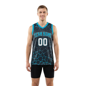 Conjunto de Camiseta y Pantalones Cortos de Baloncesto con Diseño Geométrico para Hombre, Cuello en V, Sin Mangas, Parte Superior Ajustada, Parte Inferior con Estampado del Nombre y Número del Jugador, Uniformes - Product Image 1
