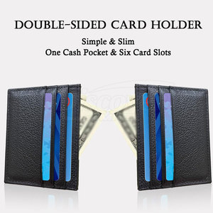 Porte-cartes en cuir personnalisable, vente en gros, qualité supérieure, porte-cartes en cuir de vache véritable pour le rangement des cartes, pour une utilisation quotidienne - Product Image 4