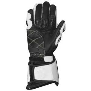 Gants en cuir à doigts entiers, noir et blanc, respirants, fermeture auto-agrippante, cyclisme, hommes, été - Product Image 4