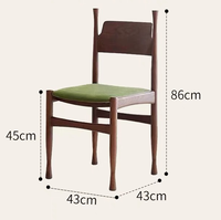 Chaise de salle à manger de style français moderne, luxueuse et rétro, fauteuil vintage en bois massif avec revêtement en cuir PU pour appartement, salon, maison, restaurant