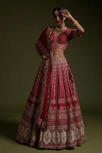 Indian Traditional Wedding Wear Lehenga Choli Beautifully Designed in <b>Sequins</b> Work for Special Occasion and Function for Women - Product Image 2
