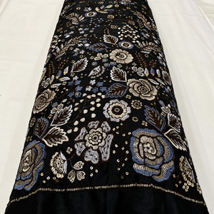 Tissu Georgette Brodé à Grille Carrée de Haute Qualité, Dentelle à Paillettes de Créateur, Textile en Maille pour Robe de Mariée, Fête, Mode Africaine, Sac - Product Image 2