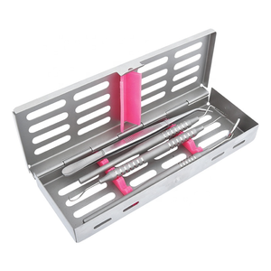 Steel Manual Dental Examination Kit 4-Piece Set Includes Tweezer Mirror Scalar Probe Student Hygiene Use <b>Blush</b> Surgical Hospital - Product Image 1