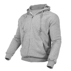 Sweat à capuche en polaire pour moto, uni, avec fermeture éclair, design personnalisé, protection CE pour la conduite hivernale - Product Image 1