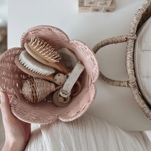 Panier de rangement en rotin rose écologique de qualité supérieure pour la maison, l'hôtel, la station balnéaire, la chambre d'enfant, la crèche, la décoration de table - Product Image 4
