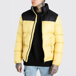 Men's High Quality Winter Puffer Jacket Canvas Stand Collar Detachable Nylon Front Logo Custom Printed Polyester Filled <b>Coats</b> - Product Image 5