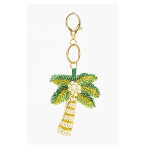 Breloque porte-clés en perles de verre en forme de palmier, à accrocher aux clés ou comme breloque de sac pour sac à main, porte-monnaie, clés de voiture, sacs fourre-tout pour filles, accessoire cadeau - Product Image 1