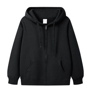 เสื้อฮู้ดซิปสีเทาแบบยูนิเซ็กซ์ ทรงปกติ ผ้าฝ้าย 100% มีกระเป๋าหน้า เหมาะสำหรับฤดูหนาว - Product Image 4