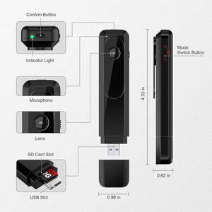 Caméras Sportives 1080P, Caméras Corporelles Mini Portables de Poche avec Enregistrement Vidéo et Prise de Photos pour la Maison, les Affaires et les Conférences - Product Image 2