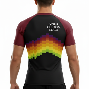 เสื้อแรชการ์ดคุณภาพสูงแบบสั่งทำได้ในราคาที่เข้าถึงได้ ดีไซน์ใหม่ล่าสุด วัสดุระบายอากาศได้ดี สำหรับผู้ชาย - Product Image 6
