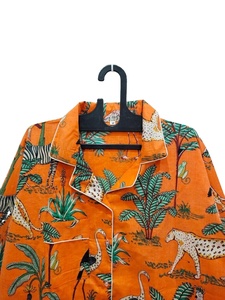 Pyjamas de luxe en coton pour femmes Vêtements de nuit confortables à imprimé jungle Ensemble de pyjama de vêtements de nuit confortables faits à la main - Product Image 6