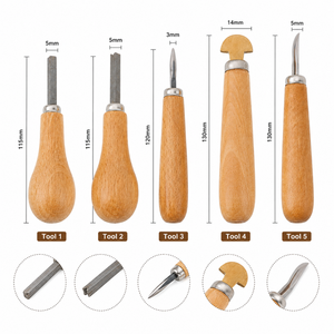 Kit professionnel d'outils de sertissage de pierres pour bijoux en bois, comprenant un polisseur, un poussoir de sertissage et un rouleau, pour la fabrication de bijoux DIY - Product Image 3