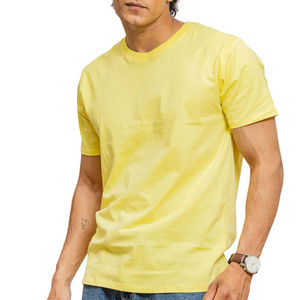 T-shirt pour homme style streetwear été, sensation de fraîcheur, respirant, 100% coton, coupe ample, manches courtes, uni - Product Image 1