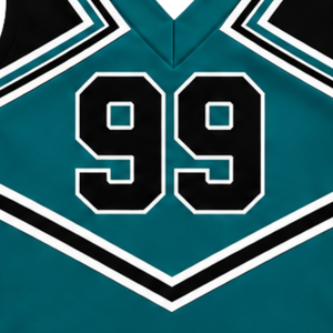 Haut d'uniforme de cheerleading bleu sarcelle sans manches, col en V, pour femmes et filles, idéal pour les équipes de danse et les compétitions - Product Image 5