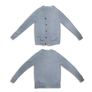 Survêtement d'hiver décontracté en laine/acrylique tricoté uni pour hommes, femmes, enfants, unisexe, manches longues, imprimé en relief, boutons sur le devant, logo personnalisé - Product Image 2