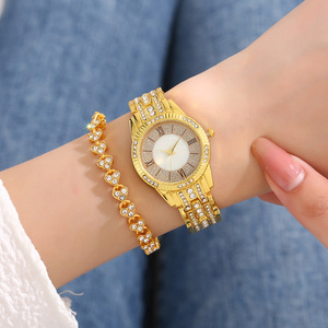 8498 Luxury Woman <b>Bling</b> Hip Hop <b>Watches</b> Fashion <b>Ladies</b> <b>Watches</b> With Bracelets - Product Image 3