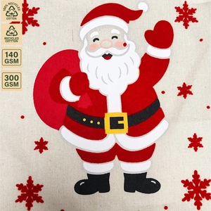 Pochette de Noël du Père Noël - 27x43x00 cm 140 GSM Coton Naturel avec Logo Personnalisé Teint 300 GSM Marque Personnalisée Taille Personnalisée OEM - Product Image 4