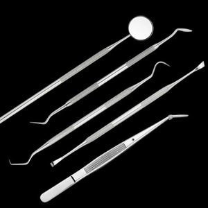 Kit de Examen Dental Manual Profesional de 7 Piezas |   Set de Higiene Bucal de Acero Inoxidable: Espejo Bucal, Sonda Exploradora, Pinzas de Algodón y Raspador - Product Image 2