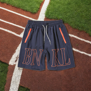 Short de gymnastique personnalisable pour hommes, respirant, imperméable, anti-rides, solide, 100% polyester, design décontracté - Product Image 1