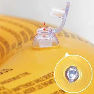 Flotador de Piscina Inflable Transparente de 60 cm con Diseño de Burbujas y Divertidos Estampados de Animales para Niños - Product Image 6