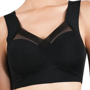 Sujetador deportivo sexy para mujer de talla grande, ajustable, cómodo, sin costuras, con copas delgadas, transpirable, ropa interior para uso diario, OEM - Product Image 2